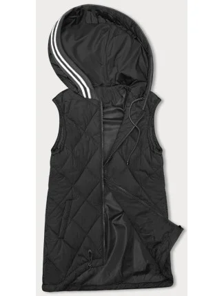 Černá vesta s ozdobnou kapucí (16M9116-392) Černá vesta s ozdobnou kapucí (16M9116-392)