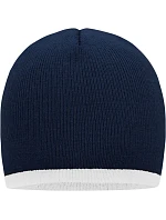 Daiber MB 7584 Pletená čepice s kontrastním lemem 03.7584 navy/white