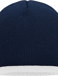 Daiber MB 7584 Pletená čepice s kontrastním lemem 03.7584 navy/white