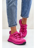 Semišové Dámské Tenisky S Tlustými Šnůrkami Fuchsie Artiker 54C1461