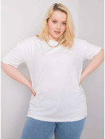 Větší bílé bavlněné tričko