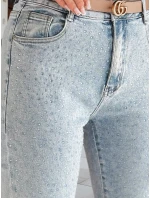 Dámské džínové kalhoty slim fit SPARKLI blue FashionStreet UY2488