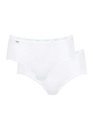 Dámské kalhotky 2 pack Basic midi white - Sloggi