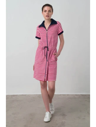 Vamp - Pohodlné celopropínací froté šaty 16928 - Vamp Vamp - Pohodlné celopropínací froté šaty 16928 - Vamp