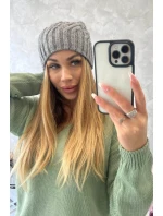 Fleecová čepice Paulina K227 tmavě šedá Fleecová čepice Paulina K227 tmavě šedá