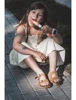 Dětské sandálky na korkové platformě se suchým zipem Camel Rorria