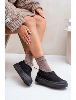 Dámské Sněhule Na Platformě S Nízkým Svrškem Černé Izamine