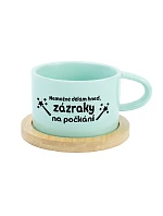 NEMOŽNÉ DĚLÁM HNED, ZÁZRAKY NA POČKÁNÍ - mint hrníček makronka 200 ml