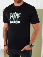 Pánské tričko s potiskem černé FashionStreet RX5391