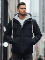 Pánská prošívaná zimní bunda s kapucí FashionStreet navy blue TX5101