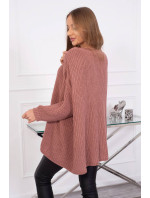 Široký oversize svetr tmavě růžový