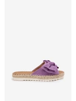 Dámské Sandály Na Platformě S Pletením A Mašlí Fialové Alpireda
