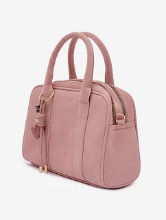 Kufříková taška Eco semišová s přívěskem Růžová Sorielle