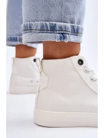 Dámské vysoké tenisky Big Star Fabric LL274445 Bílé Dámské vysoké tenisky Big Star Fabric LL274445 Bílé