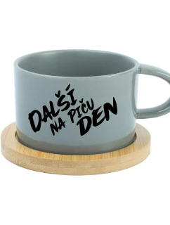 DALŠÍ NA PIČU DEN - šedý hrníček makronka 200 ml
