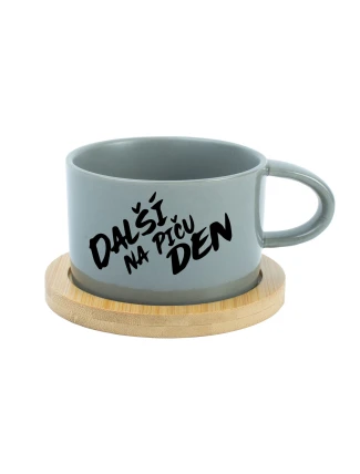 DALŠÍ NA PIČU DEN - šedý hrníček makronka 200 ml