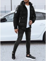 Pánská prošívaná bunda černá FashionStreet TX4637