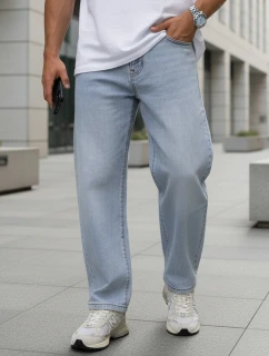 Pánské baggy džíny světle modré FashionStreet UX4476