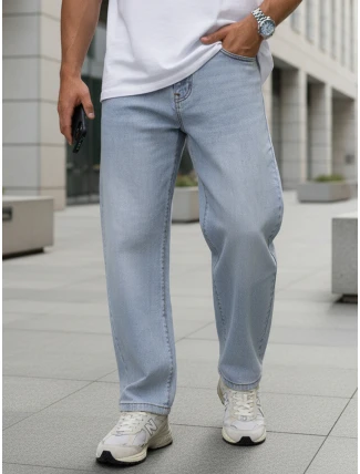 Pánské baggy džíny světle modré FashionStreet UX4476