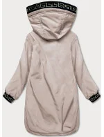 Světle béžová dámská bunda s ozdobnou lemovkou (B8150-51) Světle béžová dámská bunda s ozdobnou lemovkou (B8150-51)