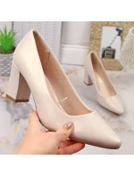 Sergio Leone W SK403C béžové perleťové lodičky na jehle