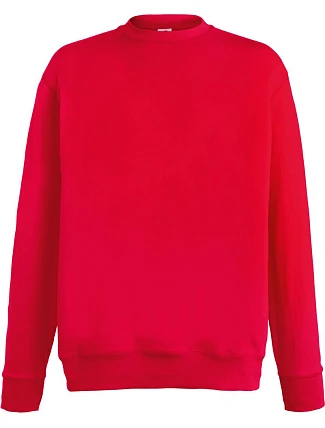 Fruit of the Loom Lightweight Set-In Sweat Pánská mikina 16.2156 red Fruit of the Loom Lightweight Set-In Sweat Pánská mikina 16.2156 red