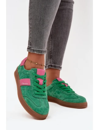 Semišové dámské tenisky Vinceza 79576 zelené