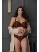 Dámská podprsenka Tango 3251B Tmavě hnědá Nutmeg vzor - Panache