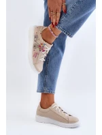 Dámské kožené tenisky Zazoo TAMARA, béžové
