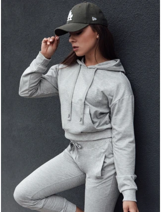 TRENDHOOD dámská mikina s kapucí světle šedá FashionStreet BY1306