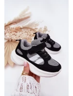 Dětské Sportovní Boty Tenisky Na Suchý Zip Černé Šedé Selinea