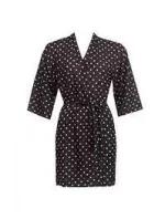 Dámské plážové pareo 4 D80GR7-19 černo-bílé - Self Dámské plážové pareo 4 D80GR7-19 černo-bílé - Self