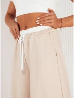 Dámské široké kalhoty VERES béžové FashionStreet UY1956