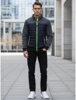 Pánská přechodná bunda prošívaná tmavě modrá FashionStreet TX4396