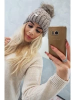 Čepice K169 tmavě béžová