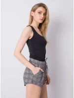 Šortky D17003O61874K šedá černá Šortky D17003O61874K šedá černá