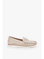 Dámské eko kožené mokasíny Bralithia – zlaté