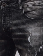 Pánské černé džínové kalhoty FashionStreet UX4245