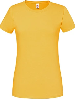 Fruit of the Loom Lady-Fit Iconic 195 T Dámské tričko z těžké bavlny 16.1424 sunflower