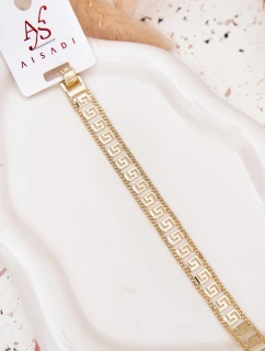 Dámský náramek ze chirurgické oceli zlatý