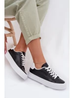 Dámské tenisky z eko kůže Big Star TT274927 HI-POLY SYSTEM Černé