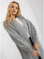 Dámský svetr LO SW LK 3001 kardigan.82P šedý Dámský svetr LO SW LK 3001 kardigan.82P šedý