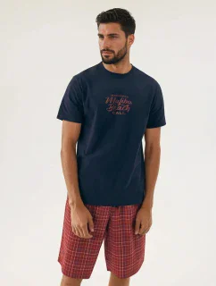 Pyžamo Dash 42622-59X tmavě modrá a červená - Henderson