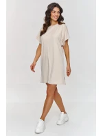 Denní šaty M875 béžové - Makadamia Denní šaty M875 béžové - Makadamia