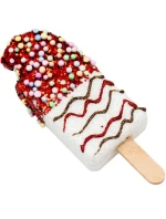 ZMRZLINOVÁ DEKORACE ZÁVĚSNÁ CETKA 3KS BÍLÁ