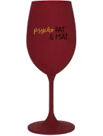 PSYCHO PAT&MAT - bordovy pohár na víno 350 ml