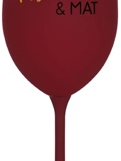 PSYCHO PAT&MAT - bordovy pohár na víno 350 ml