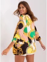 Dámské sako DHJ MA 7684B 3.95P zlato-černo-zelené - Rosa Rossa