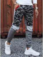 Pánské kamuflážní antracitové tepláky FashionStreet UX4427