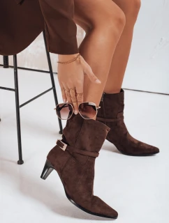 Dámské semišové hnědé boty FashionStreet ZY1207